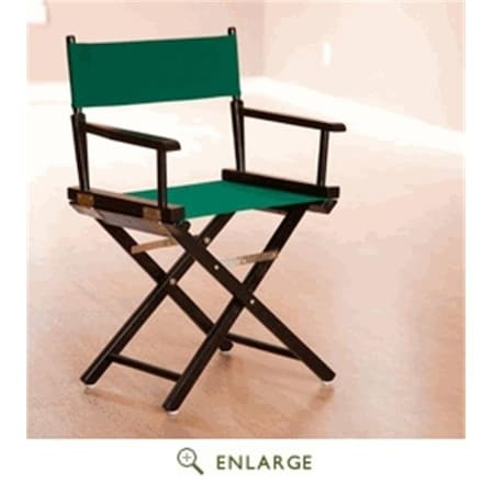 Casual Home Casual Home 200-02-021-32 18 in. Directors Chair Black Frame with Hunter Green Canvas 200-02/021-32